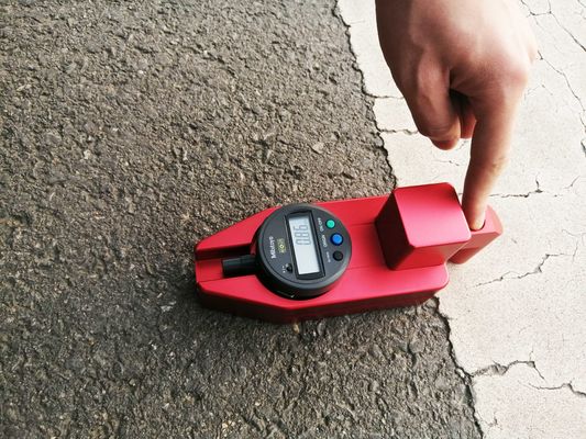 Red Pavement Markings Thickness Checking Gauge Dry Battery